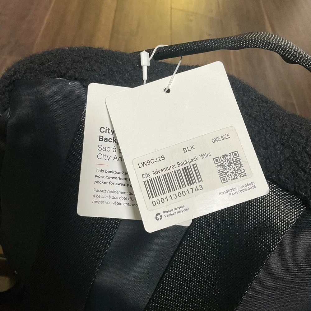 Lululemon City Adventurer Backpack Mini Black Sherpa Fleece 10L
